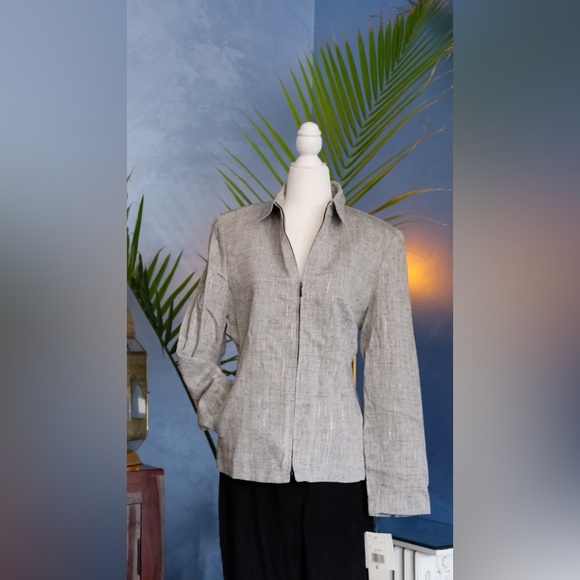 Garfield Marks size 8 NWT Gray zip up blazer - Picture 3 of 9